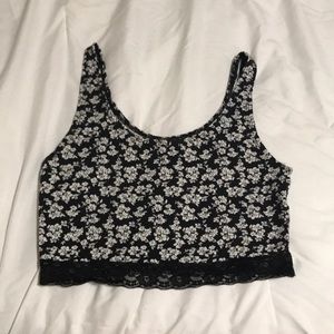 Flowery and lace crop top from forever 21